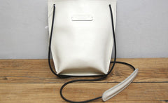 Cute LEATHER WOMEN Bucket SHOULDER BAG Barrel Crossbody Purses FOR WOMEN