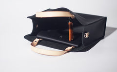 Handmade Leather Black Womens Tote Purses Handbag Tote Bag for Women
