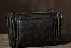 Leather Mens Cool Shoulder Bag Barrel Bag Messenger Bag for men
