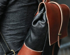 Handmade Mens Leather Backpacks Cool Travel Backpacks Laptop Backpack for men