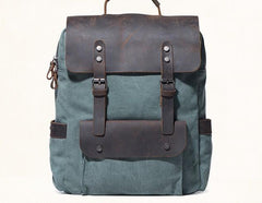 Cool Gray Canvas Travel Backpack Mens Canvas Backpack Canvas School Bag for Men