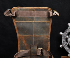Cool Leather Drop Leg Bag Belt Pouches Mens Waist Bag Shoulder Bag for Men