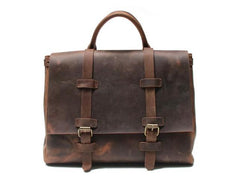Vintage Leather Mens Briefcase Messenger Bag Handbag Shoulder Bag for men
