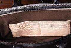Vintage Cool leather mens Briefcase Business Briefcase laptop Briefcases for Men - EverHandmade