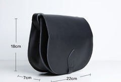 Genuine Leather Cute Crossbody Bag Saddle Bag Shoulder Bag Women Girl Fashion Leather Purse