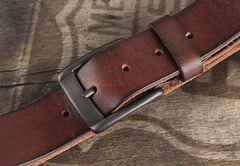 Genuine Leather Punk Rock Biker Trucker Mens Belt Men Black Coffee Belt for Men