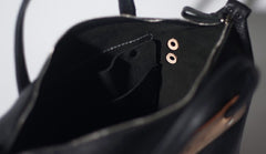 Handmade Leather Black Womens Handbag Fashion Shoulder Bag for Women