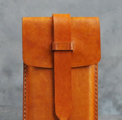 Handmade Leather Belt Pouch Mens Waist Bag Phone holsters for Men