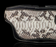 Handmade Leather Wallet Biker Wallet Snake Skin Wallet Cool Wallets for Men Biker Chain Wallet