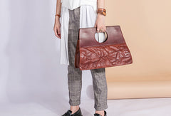 Handmade Genuine Leather Handbag Shopper Bag Crossbody Bag Shoulder Bag Purse For Women - EverHandmade
