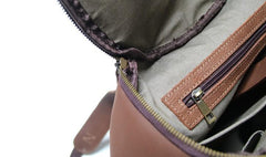 Mens Leather Barrel Backpack Cool Travel Bag Weekender Bag for men