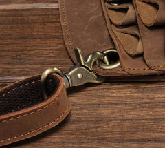 Cool Leather Mens Hairstylist Tool case barber pouch scissors case Belt Pouch Waist Bag