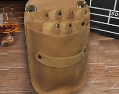 Cool Leather Mens Hairstylist Tool case barber pouch scissors case Belt Pouch Waist Bag
