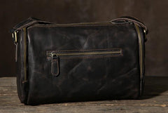 Leather Mens Cool Shoulder Bag Barrel Bag Messenger Bag for men