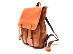 Leather Brown Mens Backpack Cool Travel Backpacks Laptop Backpack for men