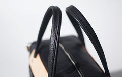 Handmade Leather Black Womens Handbag Fashion Shoulder Bag for Women
