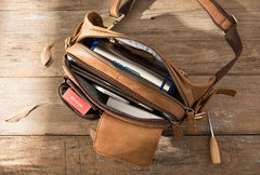 Vintage Leather Fanny Packs Mens Waist Bag Hip Pack Belt Bag for Men