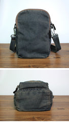 Blue Denim Mens Small Vertical Shoulder Bags Denim Side Bag Small Crossbody Bag For Women