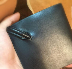 Handmade Leather Mens Cool billfold Leather Wallet Men Slim Wallet Bifold for Men