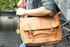Cool Leather Mens Messenger Bag Briefcase Shoulder Bag for men