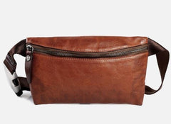 Leather Men Fanny Pack Small Waist Bag Hip Pack Belt Bag Bumbag for Men