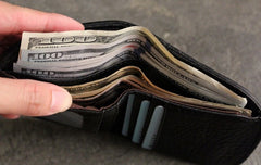 Cute LEATHER Womens Braided Small Wallet Bifold Leather Small Wallet FOR Women