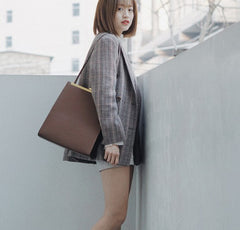 Stylish Leather Brown Womens Shoulder Bag Crossbody Bag Purse for Women