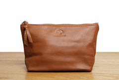 Genuine Leather Long Wallet Zipper Clutch Wallet Coin Change Makeup Wallet Purse For Women