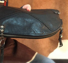 Genuine Leather Braided Mens Clutch Cool Slim Shoulder Bag Zipper Clutch Wristlet Wallet for Men