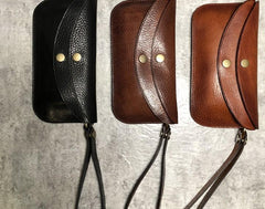 Genuine Leather Mens Cool Long Leather Wallet Biker Clutch Wristlet Wallet for Men