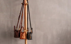 Small LEATHER WOMENs Handbag Mini Vintage Shoulder Purses FOR WOMEN
