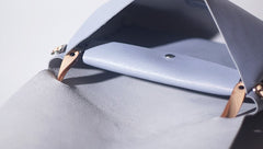 Handmade Leather Gray Womens Handbag Cute Shopper Purses for Women