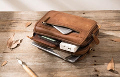 Cool Leather Mens Small Side Bag Messenger Bags Shoulder Bags for Men
