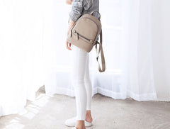 Leather Stylish Womens Small Backpack Mini Travel Backpack Purse for Women