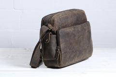 Cool Leather Vintage Mens Messenger Bags Small Shoulder Bags for Men