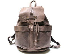 Cool Coffee Mens Leather Backpack Travel Backpacks Laptop Backpacks for men