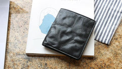 Leather Mens Front Pocket Wallet Small Wallet Slim Wallet billfold Card Wallet for Men