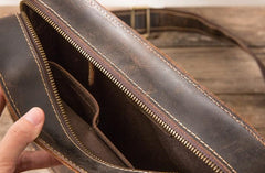 Cool Leather Mens Small Messenger Bags Shoulder Bag  for Men