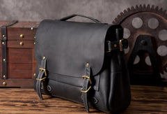 Handmade leather men Briefcase messenger vintage shoulder laptop bag vintage bag - EverHandmade