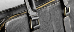 Vintage Black Leather Mens Briefcases Work Bag Laptop Bag Business Bag for Men
