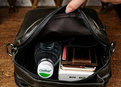 Small Leather Mens SIDE BAGs COURIER BAG Messenger Bag Shoulder Bag for Men
