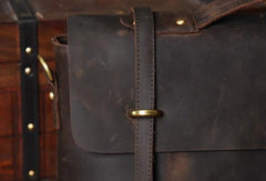 Handmade Cool leather mens Briefcases vintage laptop Briefcase Business Briefcase - EverHandmade