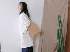 Stylish Leather Beige Large Womens Handbag Crossbody Bag Purse Shoulder Bag for Women