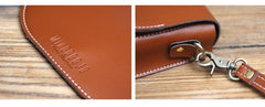 Cute White LEATHER Flip Side Bag Handmade WOMEN Saddle Phone Crossbody BAG Purse FOR WOMEN