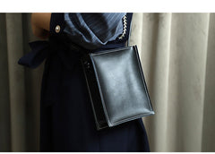 Cute Black Leather Phone Purse Women Side Bag Box Phone Crossbody Purse For Women