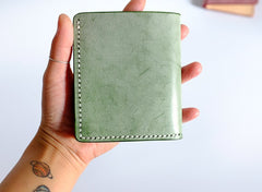 Handmade LEATHER Womens Small Bifold Wallet Leather Small Wallets FOR Women