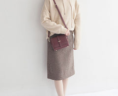 Minimalist Leather Womens Stylish Small Shoulder Bag Crossbody Purse for Women