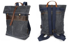 Waxed Canvas Mens Cool Backpacks Canvas Travel Backpack Canvas School Backpack for Men