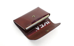 Leather Mens Front Pocket Wallet Small Wallet Card Wallet Change Wallets for Men
