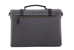 Mens Canvas Leather Briefcase Handbag Work Bag Business Bag for Men